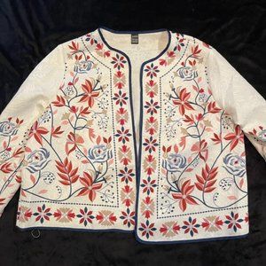 Gorgeous Ladies Blazer (white/floral)